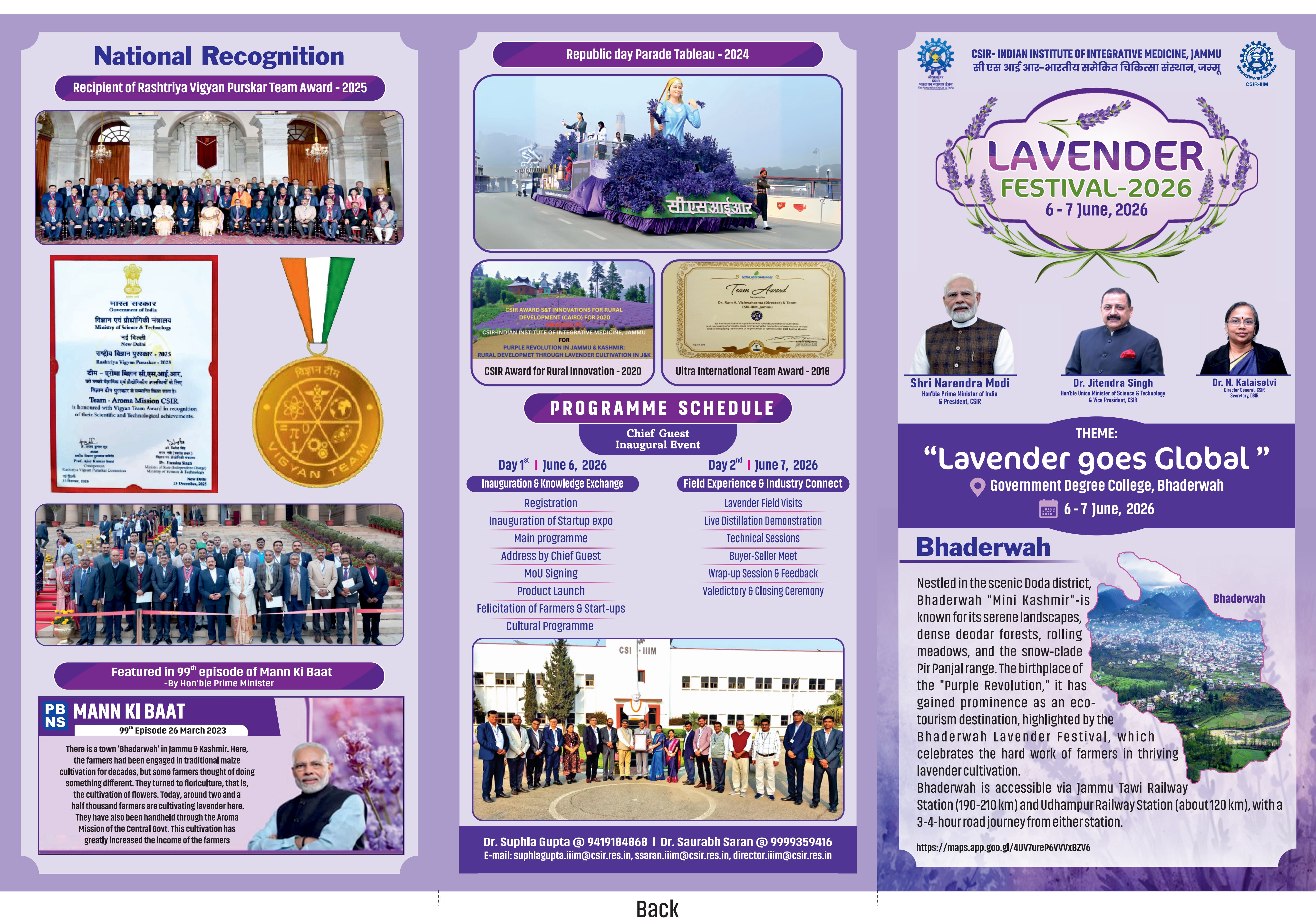 Official Lavender Festival Brochure Page 1