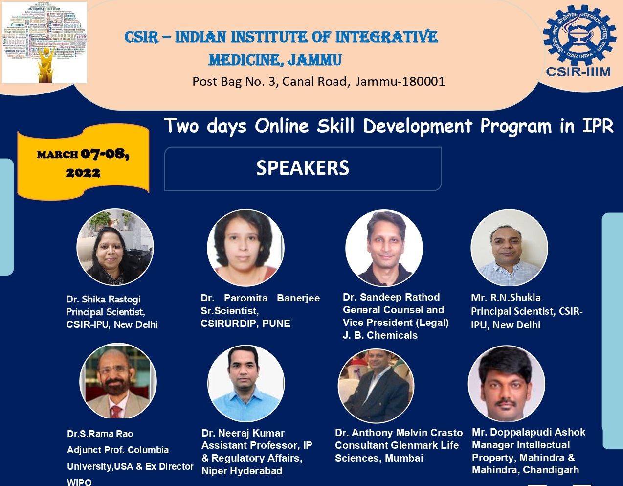 CSIR-IIIM is conducting two days Online Skill Development Program in ...