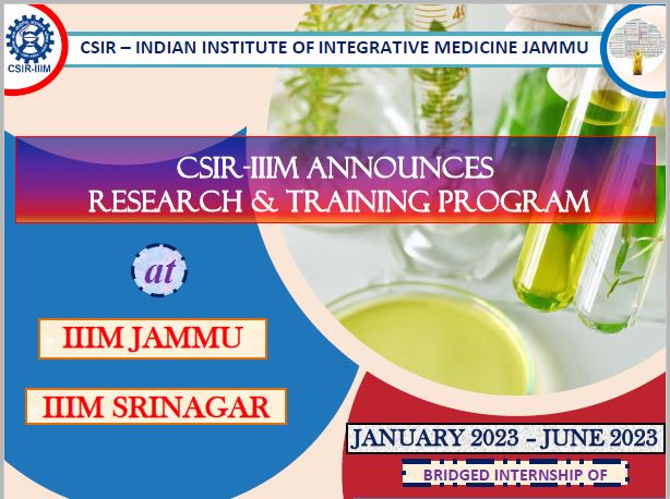 Research And Training Program Jan 2023 To June 2023 At Iiim Jammu